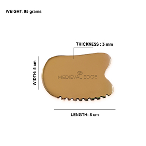 เครื่องนวดกัวซา Kansa แท้ 100% รุ่น Medieval Edge ขอบมีลาย ช่วยลดริ้วรอย บำรุงเส้นผม รุ่น ME-KGS-TS-01 ผลิตในอินเดีย - Product Image 6