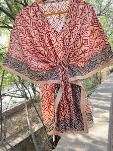 Caftan indien à imprimé floral pour femmes Bagru fait à la main Nouvelle collection de robes de bikini ethniques décontractées pour la nuit - Product Image 6