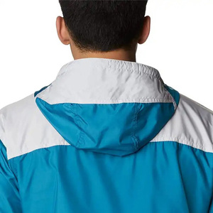แจ็กเก็ตผ้าไนลอนพิมพ์ลายเสื้อกันลมสำหรับผู้ชายสีพื้นดีไซน์ใหม่ - Product Image 5