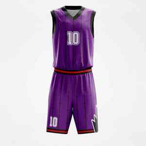Uniforme de basket-ball imprimé par sublimation design personnalisé usine oem odm polyester tissu souple flexible pour les athlètes - Product Image 1