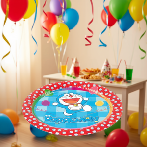 Platos de Papel Desechables Doraemon de 20 cm, 10 Unidades, Artículos para Fiestas - Product Image 3