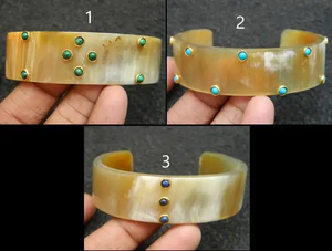 High Quality Handmade Natural Buffalo Cow Horn <b>Cuff</b> Bangle New <b>Fashion</b> Romantic Wedding Jewelry Party Wear Customized Crescent - Product Image 2