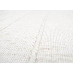 Tapis en laine rayé ivoire Contour - HWP-03 - Classique fait main 9x12 - Grande surface - Hauteur de poils en viscose - Pour la maison, le couloir - Rectangulaire - Product Image 3