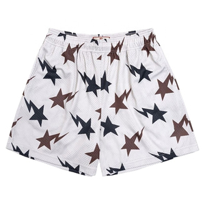 2025 Custom Biker OEM Full Print Double Layer <b>5</b> <b>Inch</b> <b>Inseam</b> All Blank Mesh Casual <b>Shorts</b> Zipper Pockets Anti-Wrinkle Solid - Product Image 5