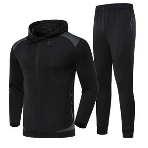 Ensemble de survêtement unisexe personnalisé de qualité supérieure en coton 100% réversible, décontracté, à manches longues, pour le sport, 2 pièces, pour l'automne - Product Image 4