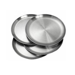 Vente chaude Cuivre Look En Acier Inoxydable Chargeur Assiette Pour Table À Manger Servir Dîner Plats Assiette Maison Cuisine Décor - Product Image 6