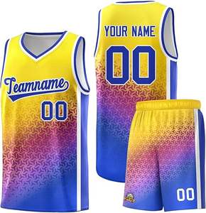 Camisetas de baloncesto de moda para hombre uniformes de poliéster personalizados transpirables directos de fábrica al por mayor sublimación industria deportiva - Product Image 2