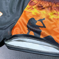 Shorts de rugby australiens personnalisés en maille/polyester, taille haute, fermeture élastique, séchage rapide, respirant, anti-plis pour hommes