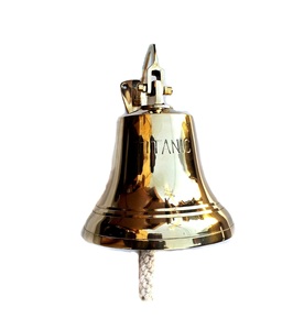 Cloche en laiton Titanic 6 pouces, décoration nautique, cadeau maritime (15 pouces), cloche d'appel - Product Image 1