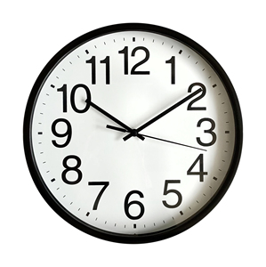 Black and <b>white</b> wall <b>clock</b> 25cm. (Electro DH 93.341) - Product Image 1