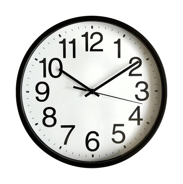 Black and white wall clock 25cm. (Electro DH 93.341)