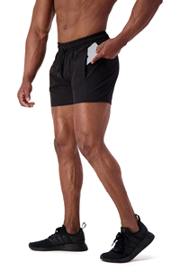 Pantalones Cortos Deportivos y Casuales para Hombre al por Mayor con Bolsillos con Cremallera Reflectante, 100% Algodón, Nailon Elástico, Pantalones Cortos Deportivos en Oferta - Product Image 3