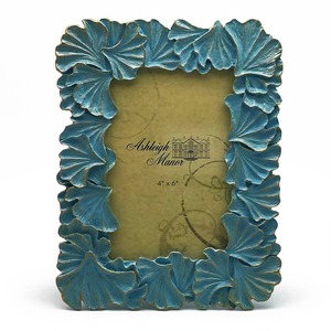 Stunning Blue Floral Photo Frame Crafted In Artistic Design Perfect For <b>Memories</b> <b>Keepsakes</b> And Portraits - Product Image 1