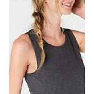 Top Corto da Donna Ideology Grigio Scuro Taglia XS, Tessuto Traspirante Senza Cuciture con Logo Personalizzato, Orlo in Rete, Stile Casual - Product Image 2