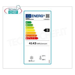 Equipo de Refrigeración Comercial Forcar G-GN650BTG, Congelador Vertical de 1 Puerta y 650 Litros con Ventilación Ecológica, Temperatura -18/-22 °C - Product Image 2