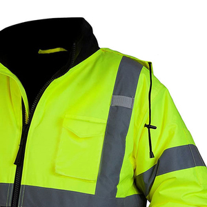 New Design High Quality Cotton Flame-Retardant <b>Waterproof</b> Reflective High Visibility Rain Overall <b>Work</b> Safety Jacket - Product Image 6