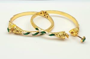 Dubai 24KT chapado en oro de moda para mujer 2 uds brazaletes de alta calidad conjunto Popular económico 2 GRM accesorio - Product Image 3