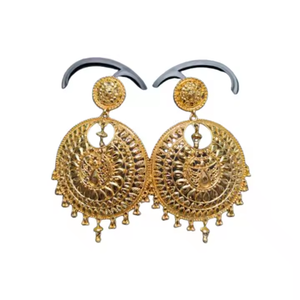 ชุดต่างหูชุบทอง22CT สำหรับผู้หญิงชุดตุ้มหูสไตล์ Jhumka ดีไซน์แฟนซี - Product Image 2