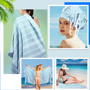 100% Cotton Factory Manufacturing <b>Oversized</b> Custom Design Pool Swimming Sand Travel Cabana <b>Beach</b> <b>Towels</b> - Product Image 3