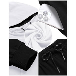 Sweat à capuche pour homme personnalisé, couleurs unies, survêtement avec logo imprimé, pull-over unisexe, pantalon de survêtement pour homme, ensemble 2 pièces au design personnalisé - Product Image 5