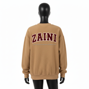 เสื้อสเวตเชิ้ตผ้าฟลีซสำหรับผู้หญิง น้ำหนัก 340 แกรม เนื้อผ้านุ่ม สีน้ำตาลอ่อน พร้อมงานปักไหมพรม ปักโลโก้ตามสั่ง เสื้อสเวตเชิ้ตระบายอากาศสำหรับผู้หญิง - Product Image 2