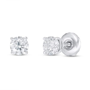 <b>Blush</b> Round Cut Diamond Solitaire Stud Earrings 0.50 Ct Lab Grown Diamond In 14K Solid Gold Bridal Wedding Engagement Party Wear - Product Image 3