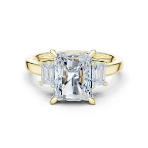 Anillo de Diamante Cultivado en Laboratorio de Corte Radiante y Esmeralda de Primera Calidad, Joyería Elegante para Bodas, Proveedor Mayorista OEM - Product Image 3