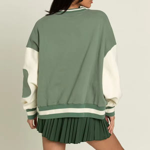 Sudadera de Moda para Mujer, Estilo Urbano, Cuello Redondo, Lavado Ácido, Hombros Caídos, Talla Grande - Product Image 2