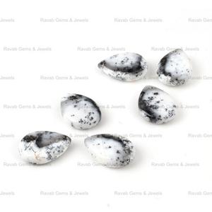 Haute Qualité 10x14mm Puffy Poire Forme Briolette Naturel Polonais Lâche Dendritique Agate Gemme pour la Fabrication de Bijoux Calibré - Product Image 3