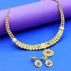 สร้อยคอแฟชั่นสั้น14K 18K 24K เครื่องประดับดีไซน์แบบดั้งเดิมสร้อยคอทองเหลืองชุบทองขนาดเล็ก - Product Image 4