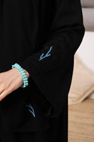 Abayas musulmanes personnalisées à sequins pour femmes, robes longues décontractées imprimées, grande taille, col montant, extensibles dans les quatre sens, vente en gros