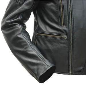 <b>Black</b> Stylish & Comfortable Men Quilted Leather Jackets Retro Biker Bomber Leather Puffer Jacket Padded Motorcycle Jacket 2026 - Product Image 3