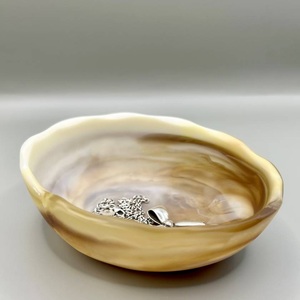 Bol à salade en résine de haute qualité Style bohème ustensile de cuisine artisanal hautement poli pour soupe nouilles riz sculpté Technique - Product Image 2