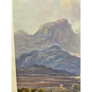 Pintura al Óleo Hecha a Mano de 36x24 Pulgadas, 100% Pintada a Mano, Paisaje Clásico de Campo con Casa en la Colina, Base de Lienzo - Product Image 2