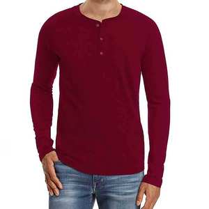 Henley Longsleeve <b>Men</b> Waffle Henley <b>Shirt</b> Sustainable <b>Thermal</b> <b>Men's</b> Henley Tee Cotton Waffle Knit <b>Shirt</b> - Product Image 4