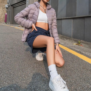 Nouveau Style confortable élégant hiver femmes bouffantes décontracté solide fermeture éclair femmes bouffantes femmes veste à capuche Denim veste - Product Image 2