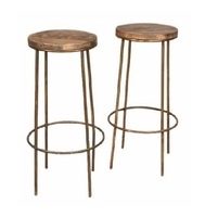Modern Style Swivel Leinen Boucle Counter Hocker Fabrik anpassbar mit vergoldeten Metallrahmen Samt Sitz Restaurants Hotels