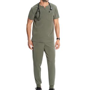 Hôpital médical hommes docteur gommage costumes pour hommes extensibles porter des gommages soins infirmiers chirurgicaux doux uniformes ensembles pour hommes - Product Image 1