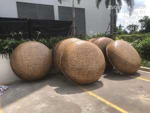 เรือไม้ไผ่ทรงกลมทำด้วยมือสำหรับตกปลาและท่องเที่ยวเวียดนาม - Product Image 4