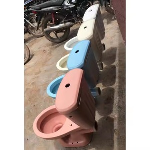 Precio más bajo Calidad de lujo Rústico Color naranja Diseñador Dos piezas Armario de agua Cómoda WC Asiento de inodoro de Morvi India - Product Image 4