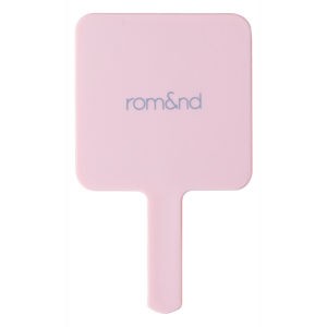 For Rom&nd Retro Single-Sided Leather Hand <b>Mirror</b> Portable <b>Compact</b> for Makeup Cosmetics Foldable Design Fashion Desktop - Product Image 1