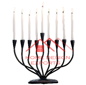 Chandelier Menorah avec finition polie brillante, forme personnalisée, design classique, haute qualité pour la décoration de la maison - Product Image 4