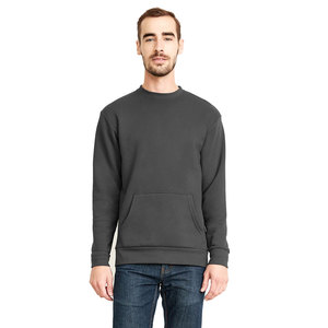 Sudadera de cuello redondo personalizada de algodón 100%, sudadera de mezcla de algodón básica de manga larga con logotipo personalizado liso para hombre - Product Image 4