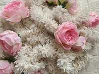 Karangan Bunga Melati dengan Mawar Peony untuk Dekorasi Pernikahan India Selatan, Dekorasi Mandap, Dekorasi Pernikahan Muslim, Latar Belakang Baby Shower