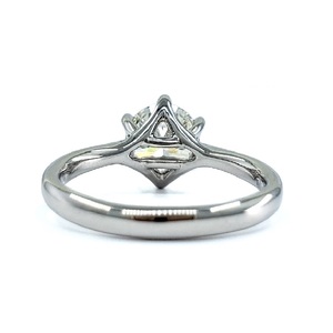 Anillo de Compromiso y Boda de Lujo en Oro Blanco Sólido de 18k con Diamantes Clásicos de Alta Calidad para Aniversario, Semi-Montura Brillante - Product Image 3