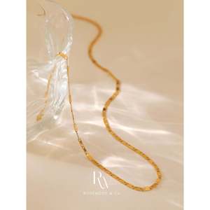 สร้อยคอชอคเกอร์แบบโซ่บางกันน้ำ สีทอง ไม่ลอก ไม่ดำ ลายก้างปลา สไตล์มินิมอล ของขวัญสำหรับเธอ รูปทรง/ลวดลายตัวเลข - Product Image 4