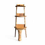 Étagère à livres en bois traditionnelle, étagère à livres vintage, élégance artisanale, salon, décoration à assortir - MOQ 1 conteneur uniquement - Product Image 3