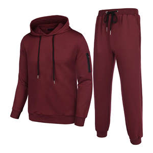 Vente en gros Survêtement léger en coton et polyester Ensemble pantalon de sport à capuche et de jogging pour hommes - Product Image 6