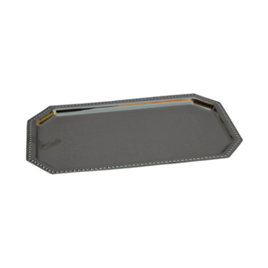 Bandeja de Servicio y Platos de Metal de Diferentes Formas en Color Plateado para Uso en Restaurantes, Hogares y Hoteles, para Decoración de Bodas y Fiestas - Product Image 5