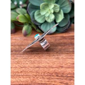Anillo Ajustable de Tortuga en Plata de Ley y Turquesa Rose Singer, Talla 7, para Regalo - Product Image 4